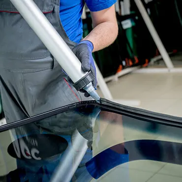 Completed windscreen replacement showing high-quality workmanship and precision installation